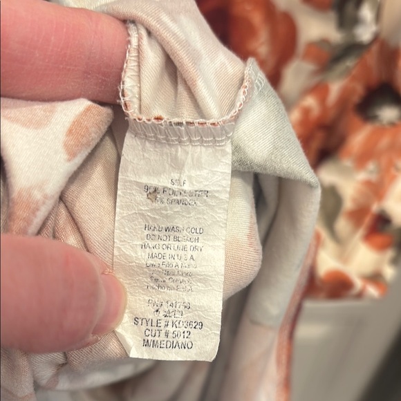 Orange Creek Floral Long Sleeve Dress Medium - Picture 4 of 5